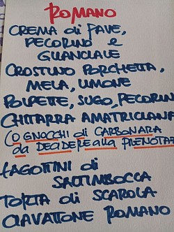 Menù Roma