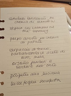 Il menù delle zie